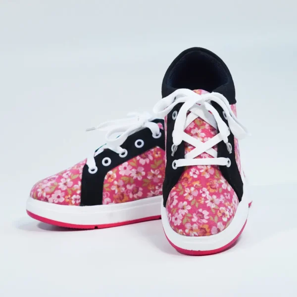 Floral Pink Women's Sneakers - Image 3